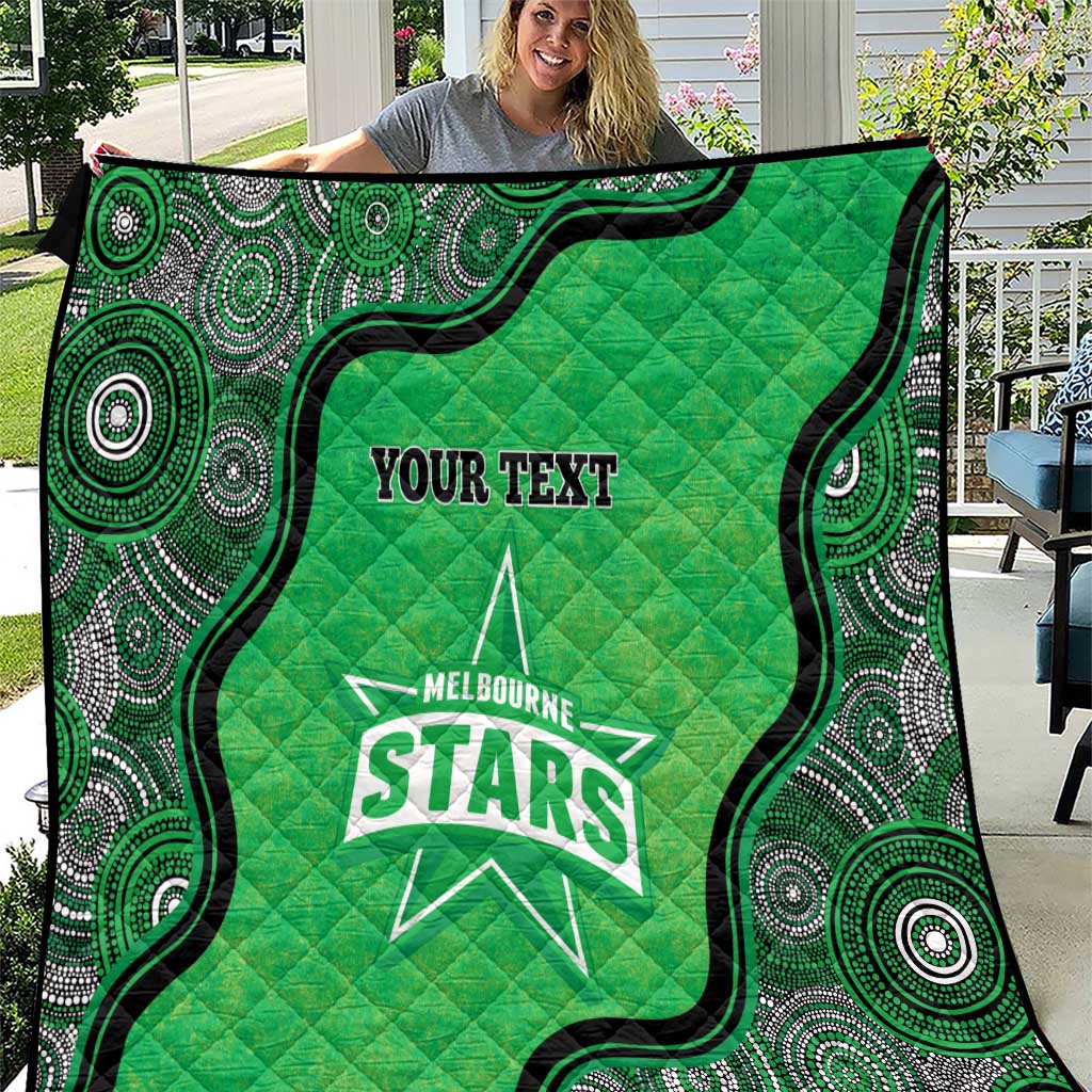 Custom Melbourne Stars Quilt Indigenous Art - Grunge Style
