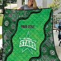 Custom Melbourne Stars Quilt Indigenous Art - Grunge Style
