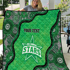 Custom Melbourne Stars Quilt Indigenous Art - Grunge Style