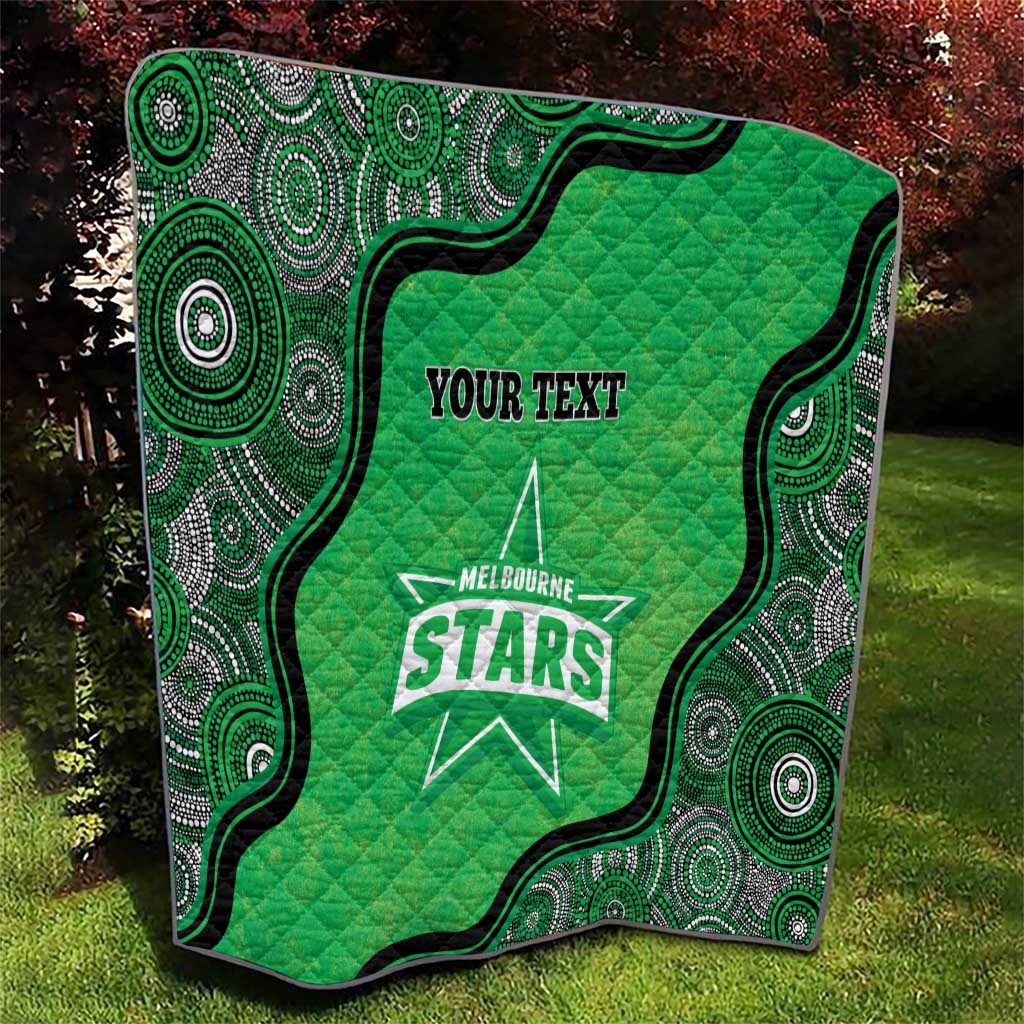 Custom Melbourne Stars Quilt Indigenous Art - Grunge Style