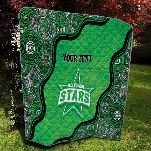 Custom Melbourne Stars Quilt Indigenous Art - Grunge Style