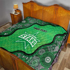 Custom Melbourne Stars Quilt Indigenous Art - Grunge Style