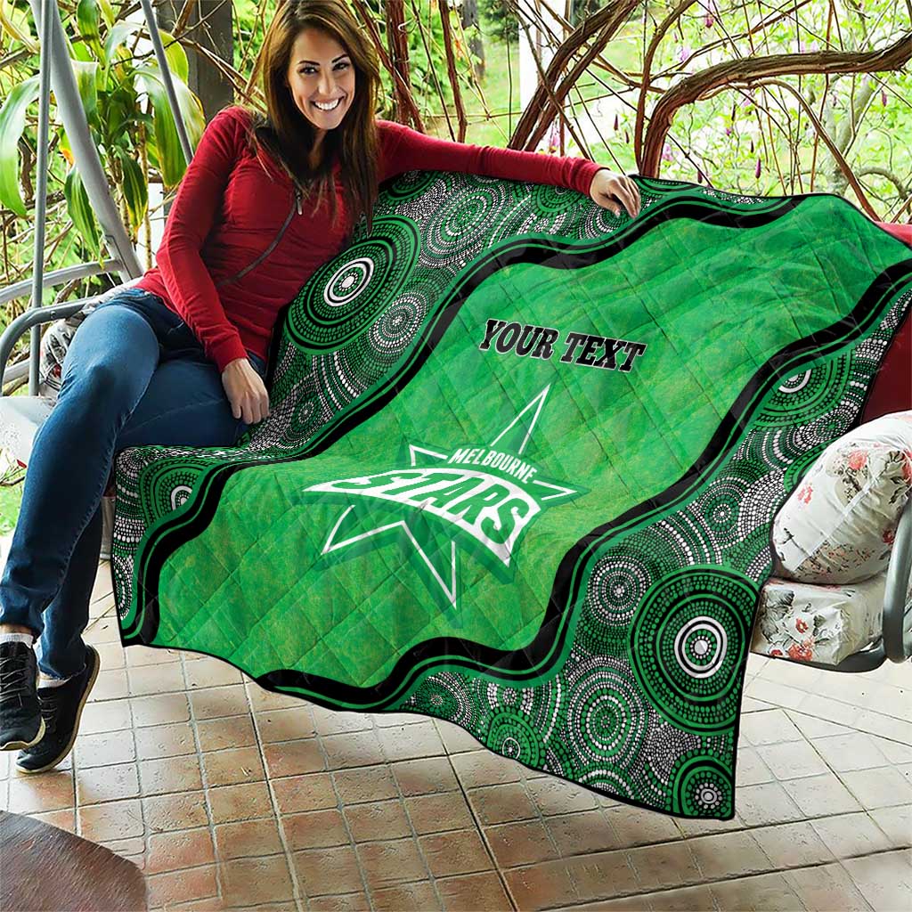 Custom Melbourne Stars Quilt Indigenous Art - Grunge Style