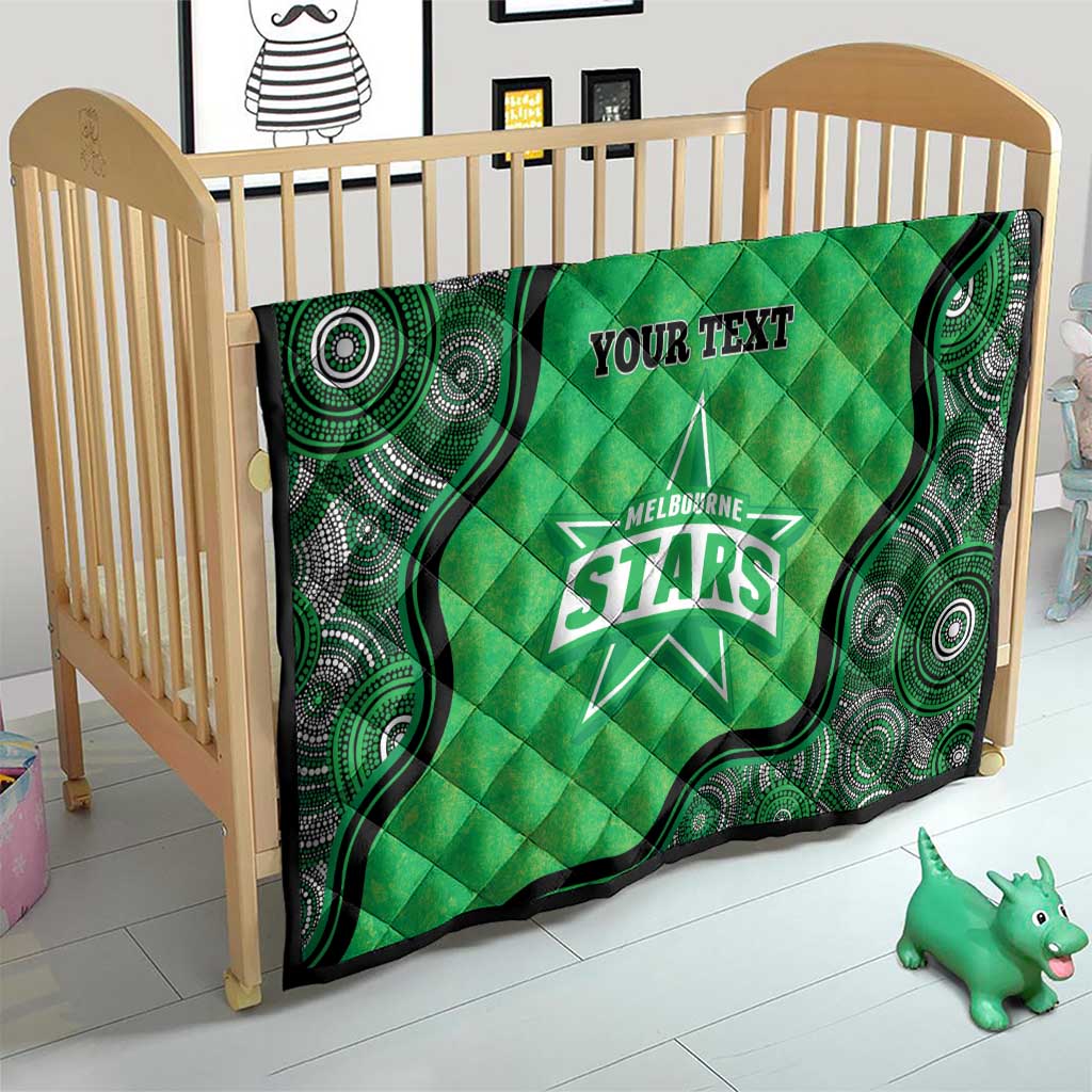 Custom Melbourne Stars Quilt Indigenous Art - Grunge Style