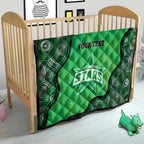Custom Melbourne Stars Quilt Indigenous Art - Grunge Style