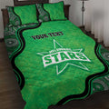 Custom Melbourne Stars Quilt Bed Set Indigenous Art - Grunge Style
