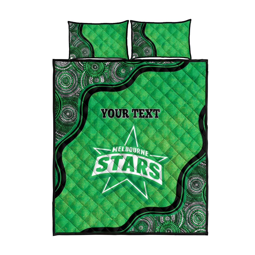 Custom Melbourne Stars Quilt Bed Set Indigenous Art - Grunge Style