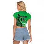 Custom Melbourne Stars Raglan Cropped T Shirt Indigenous Art - Grunge Style