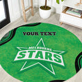 Custom Melbourne Stars Round Carpet Indigenous Art - Grunge Style