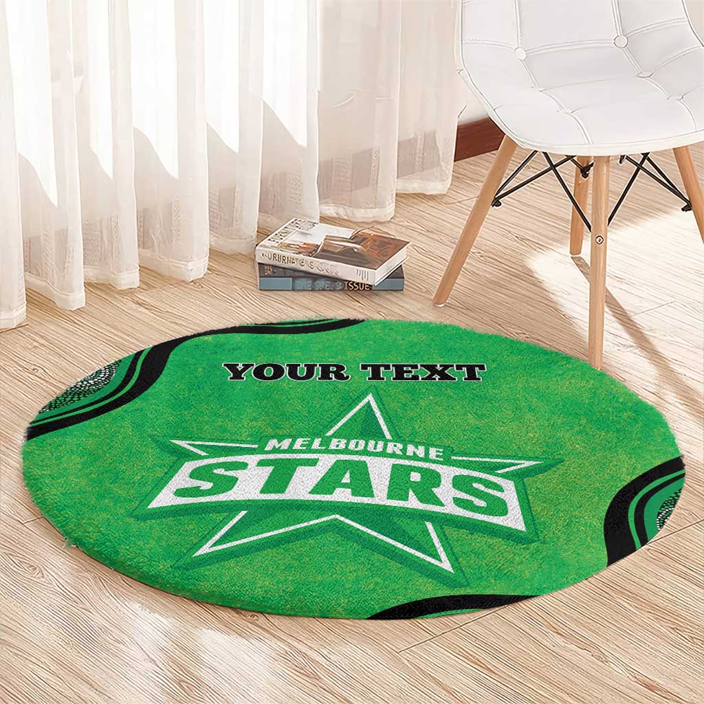 Custom Melbourne Stars Round Carpet Indigenous Art - Grunge Style