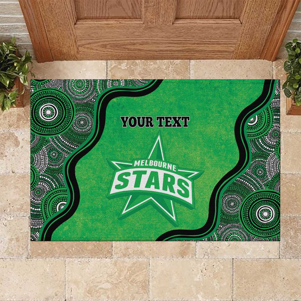 Custom Melbourne Stars Rubber Doormat Indigenous Art - Grunge Style