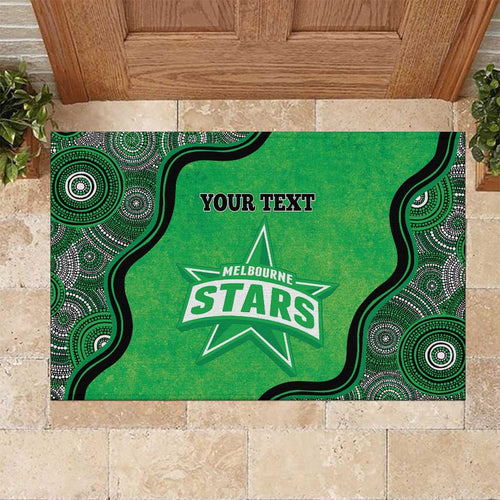 Custom Melbourne Stars Rubber Doormat Indigenous Art - Grunge Style