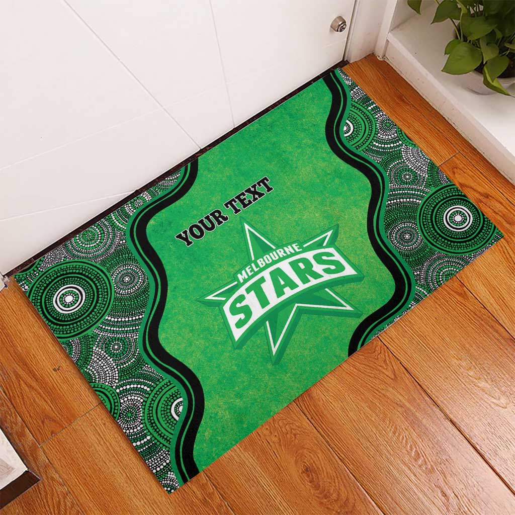 Custom Melbourne Stars Rubber Doormat Indigenous Art - Grunge Style