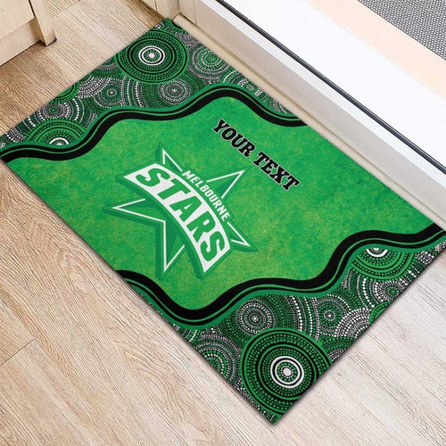 Custom Melbourne Stars Rubber Doormat Indigenous Art - Grunge Style