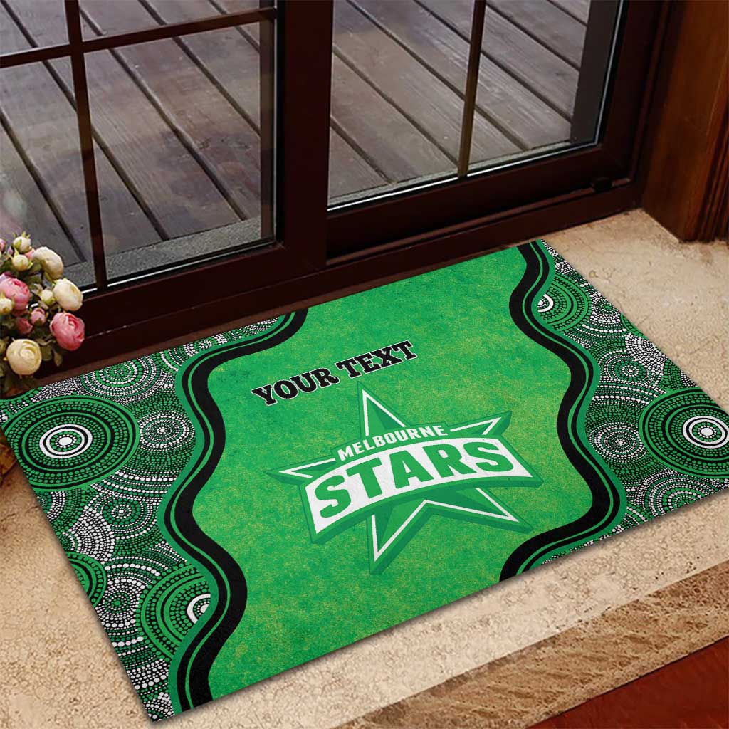 Custom Melbourne Stars Rubber Doormat Indigenous Art - Grunge Style
