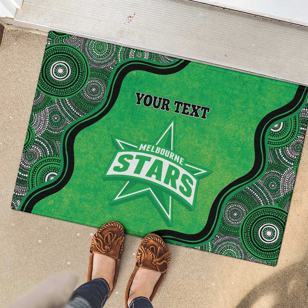 Custom Melbourne Stars Rubber Doormat Indigenous Art - Grunge Style