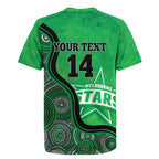 Custom Melbourne Stars Rugby Jersey Indigenous Art - Grunge Style
