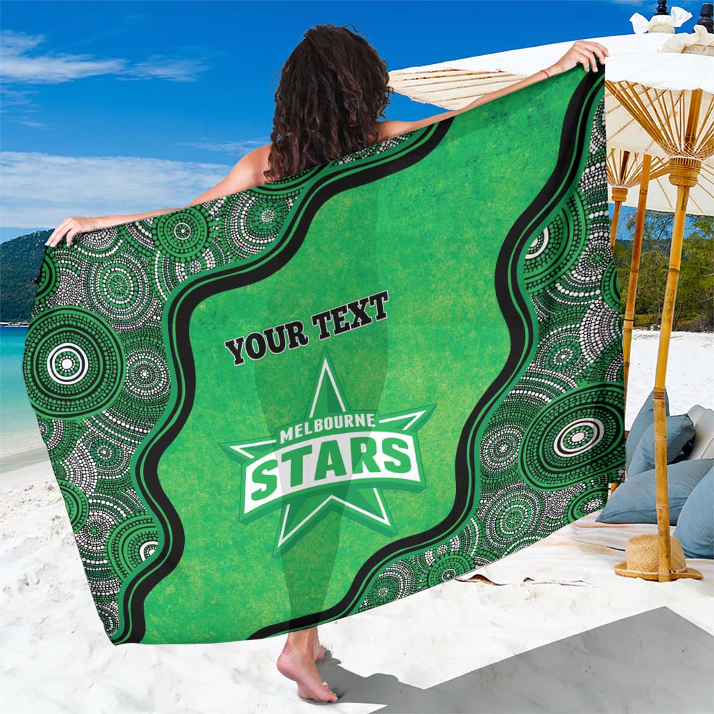 Custom Melbourne Stars Sarong Indigenous Art - Grunge Style