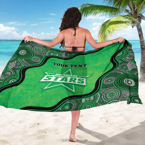 Custom Melbourne Stars Sarong Indigenous Art - Grunge Style