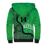 Custom Melbourne Stars Sherpa Hoodie Indigenous Art - Grunge Style