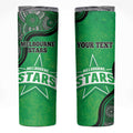 Custom Melbourne Stars Skinny Tumbler Indigenous Art - Grunge Style