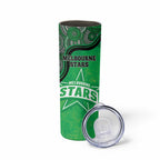 Custom Melbourne Stars Skinny Tumbler Indigenous Art - Grunge Style