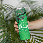Custom Melbourne Stars Skinny Tumbler Indigenous Art - Grunge Style