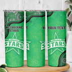Custom Melbourne Stars Skinny Tumbler Indigenous Art - Grunge Style