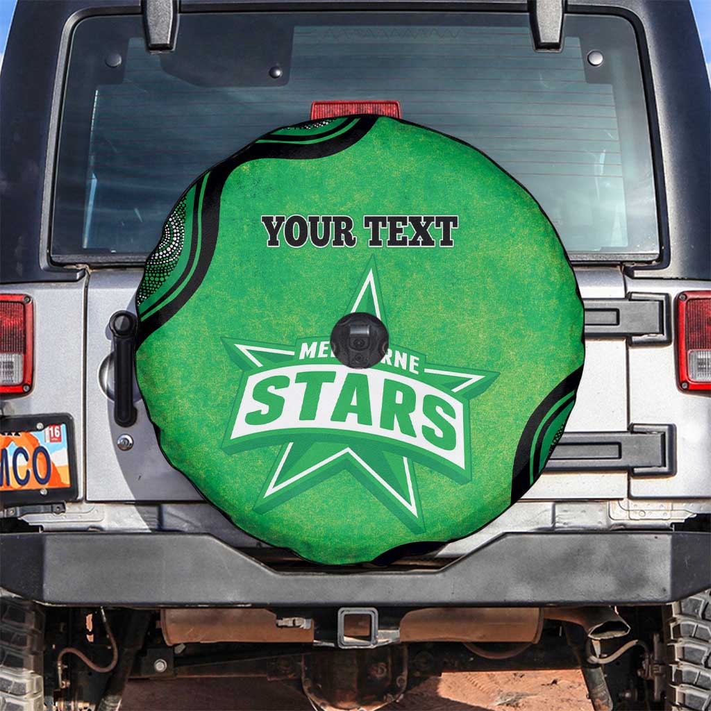 Custom Melbourne Stars Spare Tire Cover Indigenous Art - Grunge Style