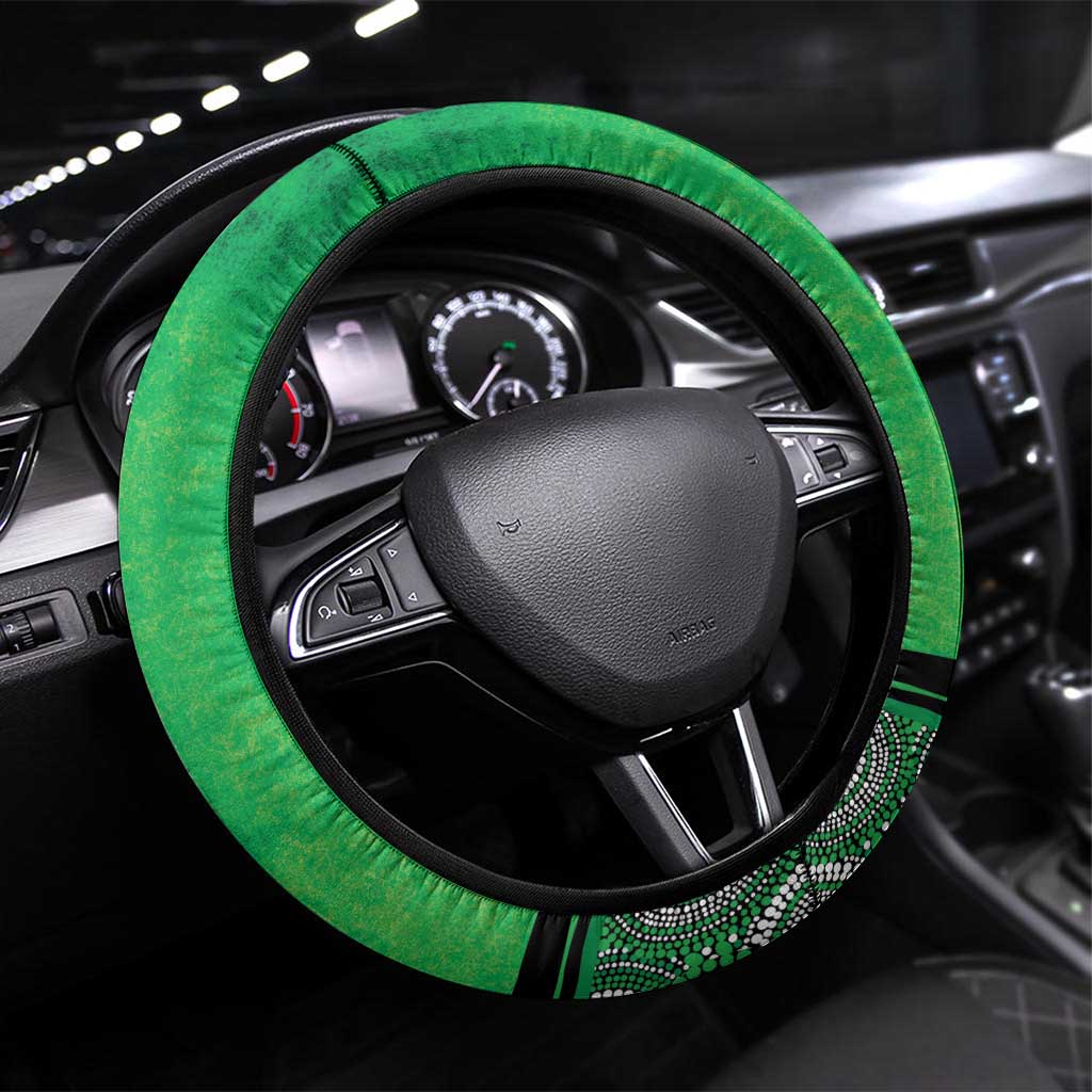 Melbourne Stars Steering Wheel Cover Indigenous Art - Grunge Style