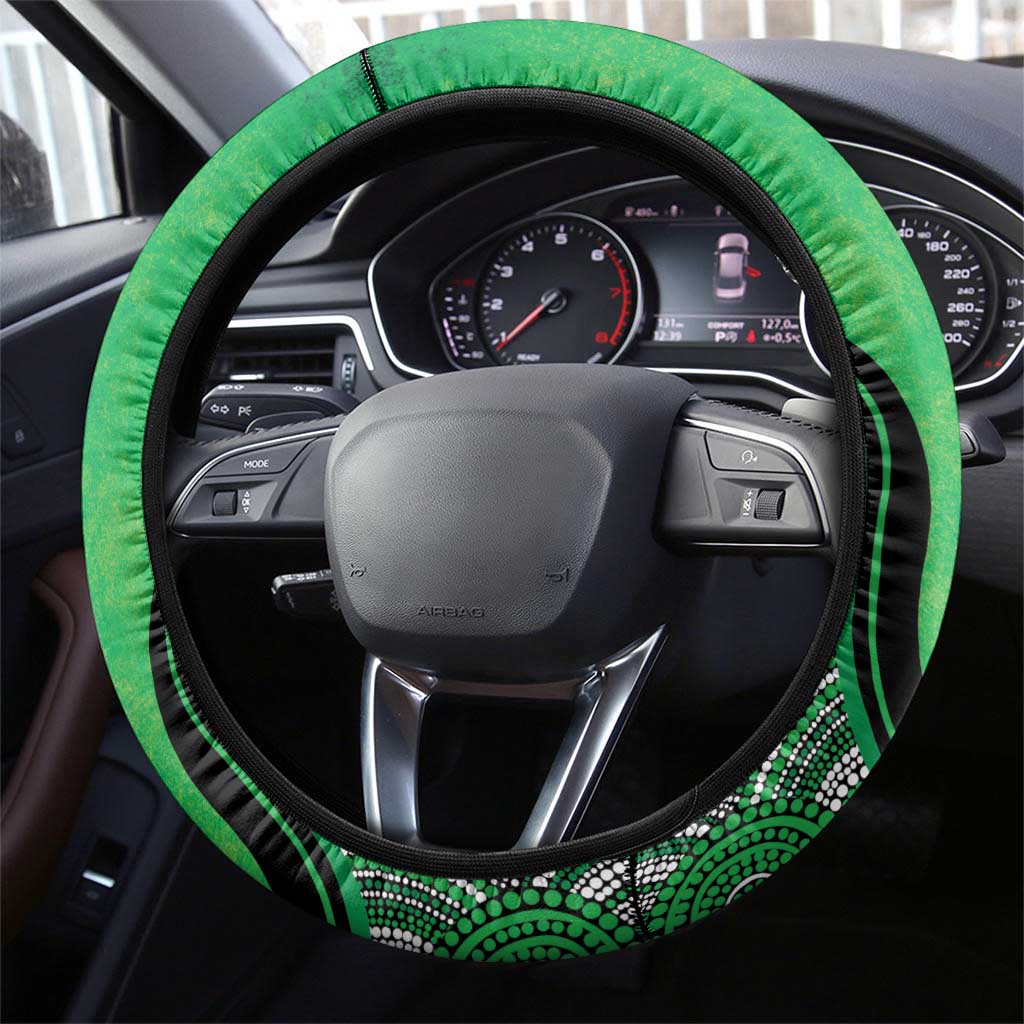 Melbourne Stars Steering Wheel Cover Indigenous Art - Grunge Style