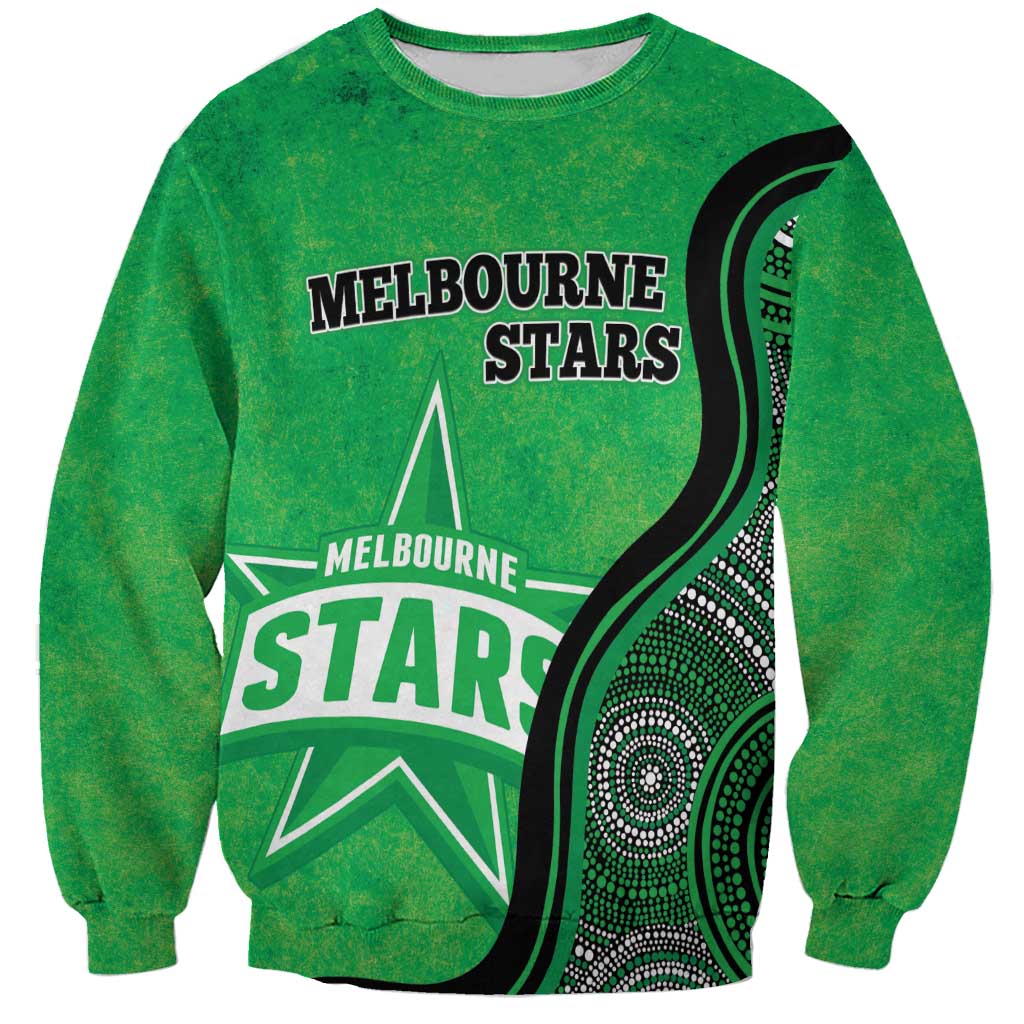 Custom Melbourne Stars Sweatshirt Indigenous Art - Grunge Style