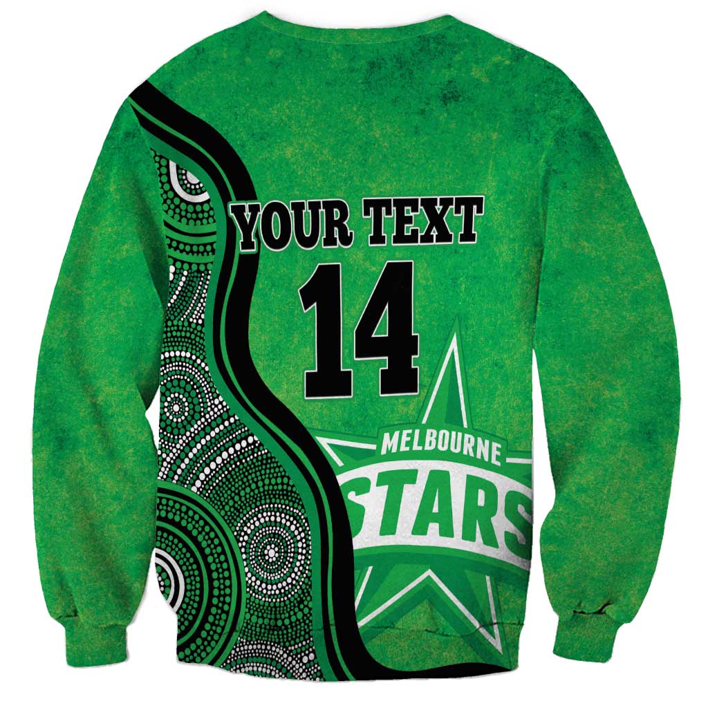 Custom Melbourne Stars Sweatshirt Indigenous Art - Grunge Style