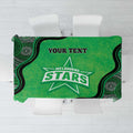 Custom Melbourne Stars Tablecloth Indigenous Art - Grunge Style