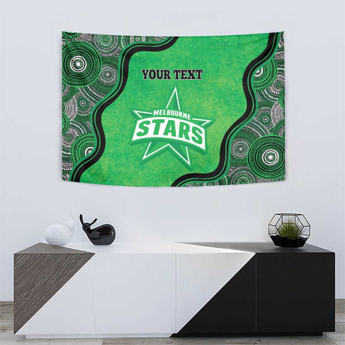 Custom Melbourne Stars Tapestry Indigenous Art - Grunge Style