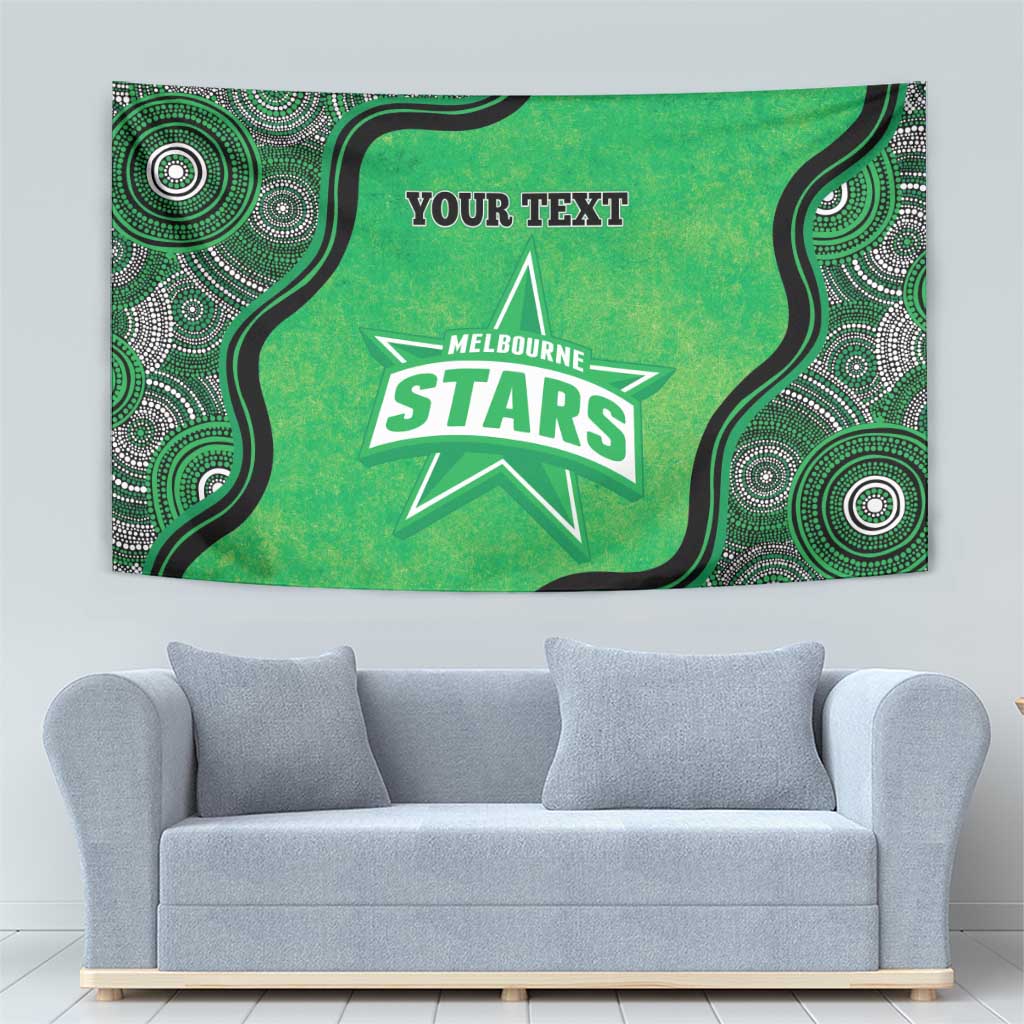 Custom Melbourne Stars Tapestry Indigenous Art - Grunge Style