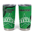 Custom Melbourne Stars Tumbler Cup Indigenous Art - Grunge Style
