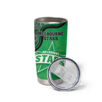Custom Melbourne Stars Tumbler Cup Indigenous Art - Grunge Style