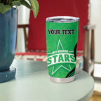 Custom Melbourne Stars Tumbler Cup Indigenous Art - Grunge Style