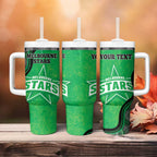 Custom Melbourne Stars Tumbler With Handle Indigenous Art - Grunge Style