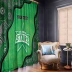 Custom Melbourne Stars Window Curtain Indigenous Art - Grunge Style