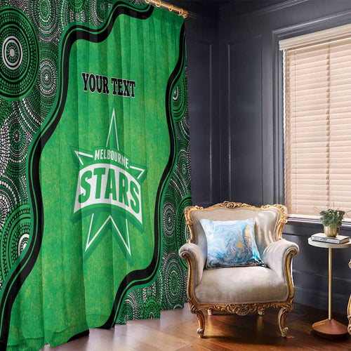Custom Melbourne Stars Window Curtain Indigenous Art - Grunge Style
