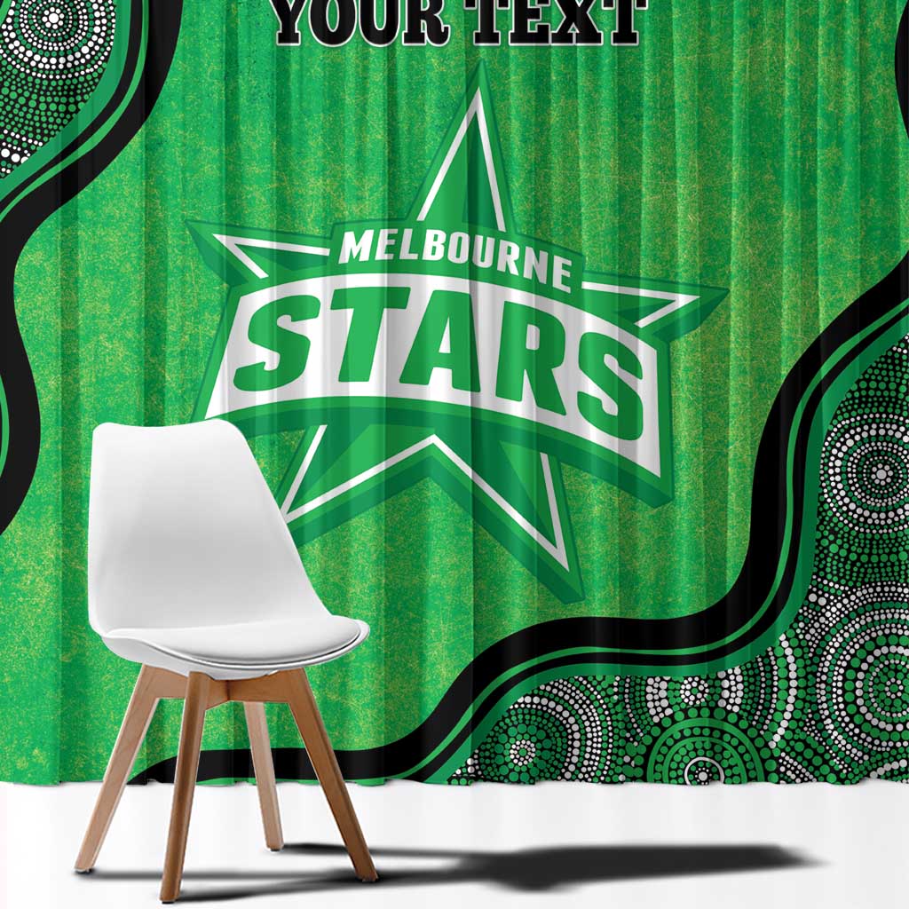 Custom Melbourne Stars Window Curtain Indigenous Art - Grunge Style