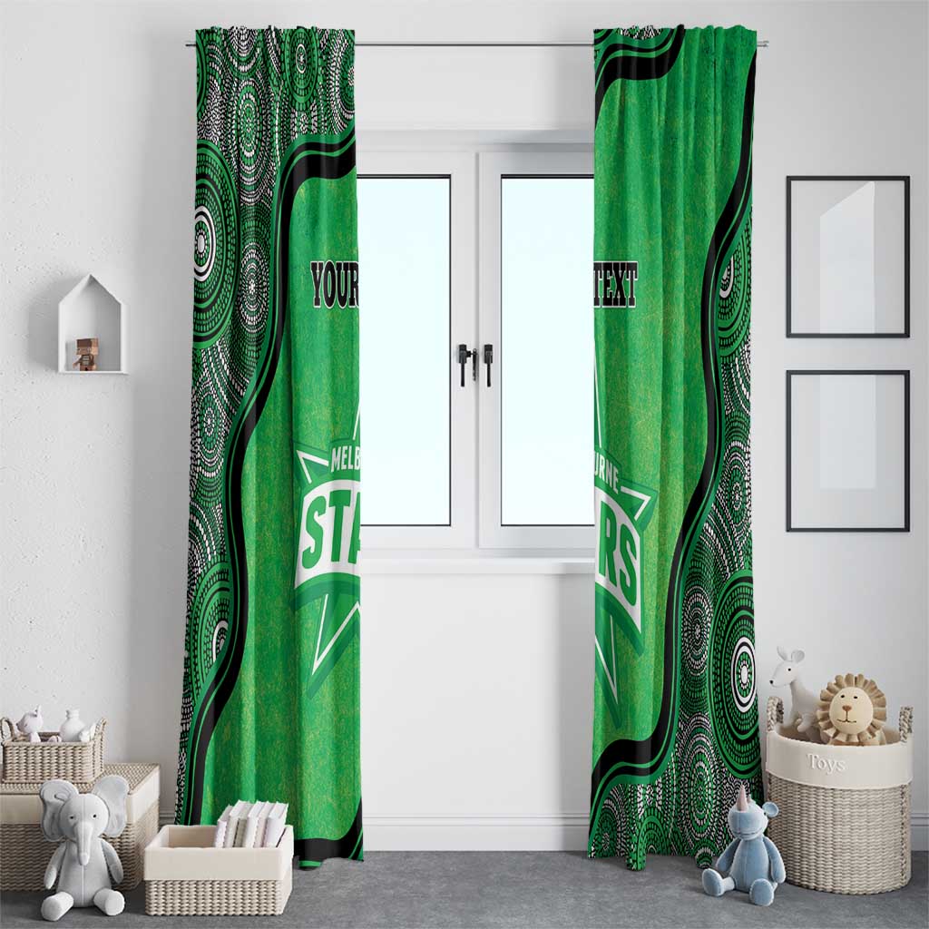 Custom Melbourne Stars Window Curtain Indigenous Art - Grunge Style