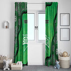 Custom Melbourne Stars Window Curtain Indigenous Art - Grunge Style