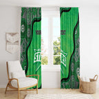Custom Melbourne Stars Window Curtain Indigenous Art - Grunge Style