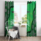 Custom Melbourne Stars Window Curtain Indigenous Art - Grunge Style