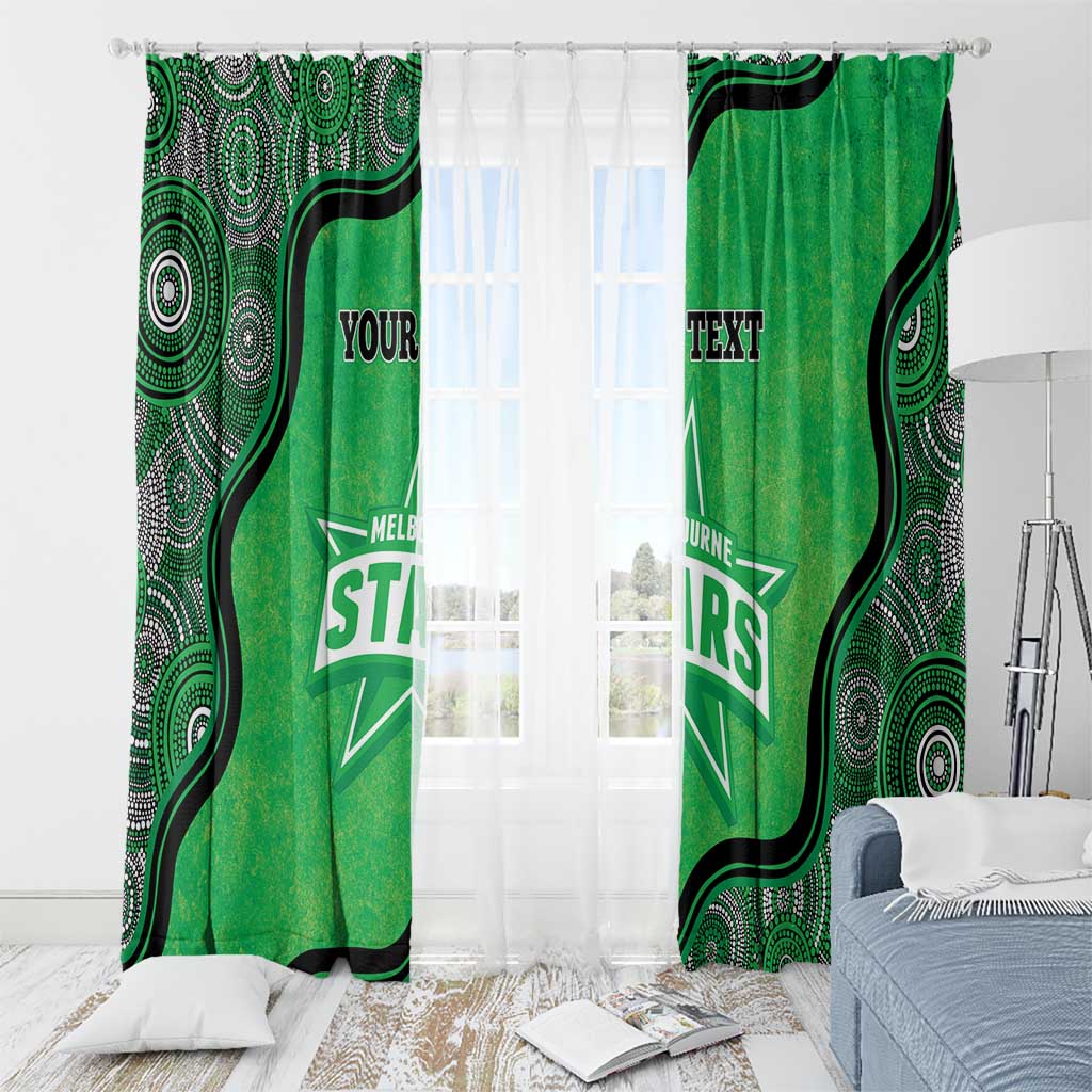 Custom Melbourne Stars Window Curtain Indigenous Art - Grunge Style