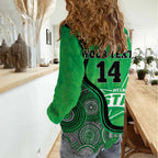 Custom Melbourne Stars Women Casual Shirt Indigenous Art - Grunge Style