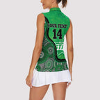 Custom Melbourne Stars Women Sleeveless Polo Shirt Indigenous Art - Grunge Style